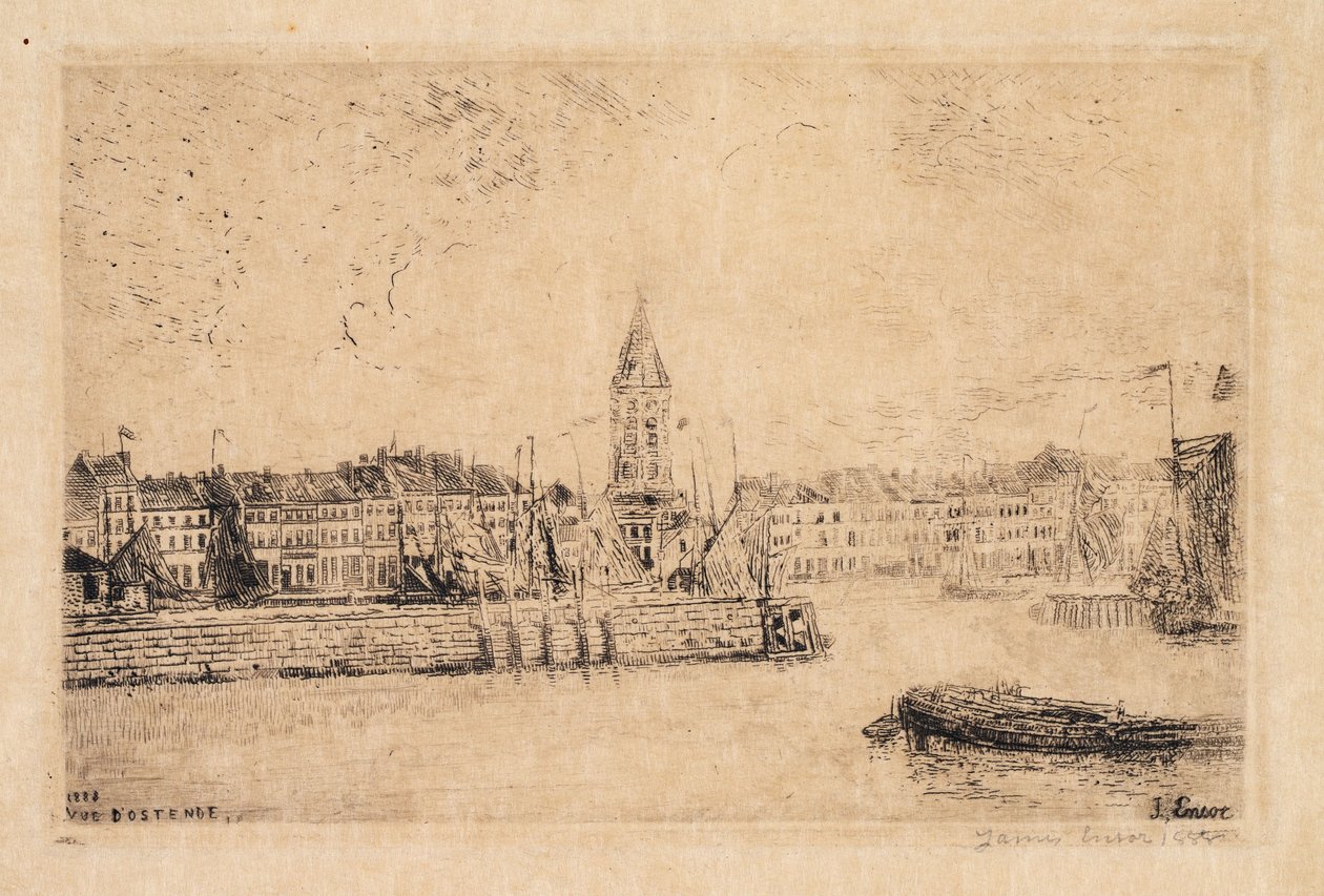 Vista de Ostende, a leste de James Ensor