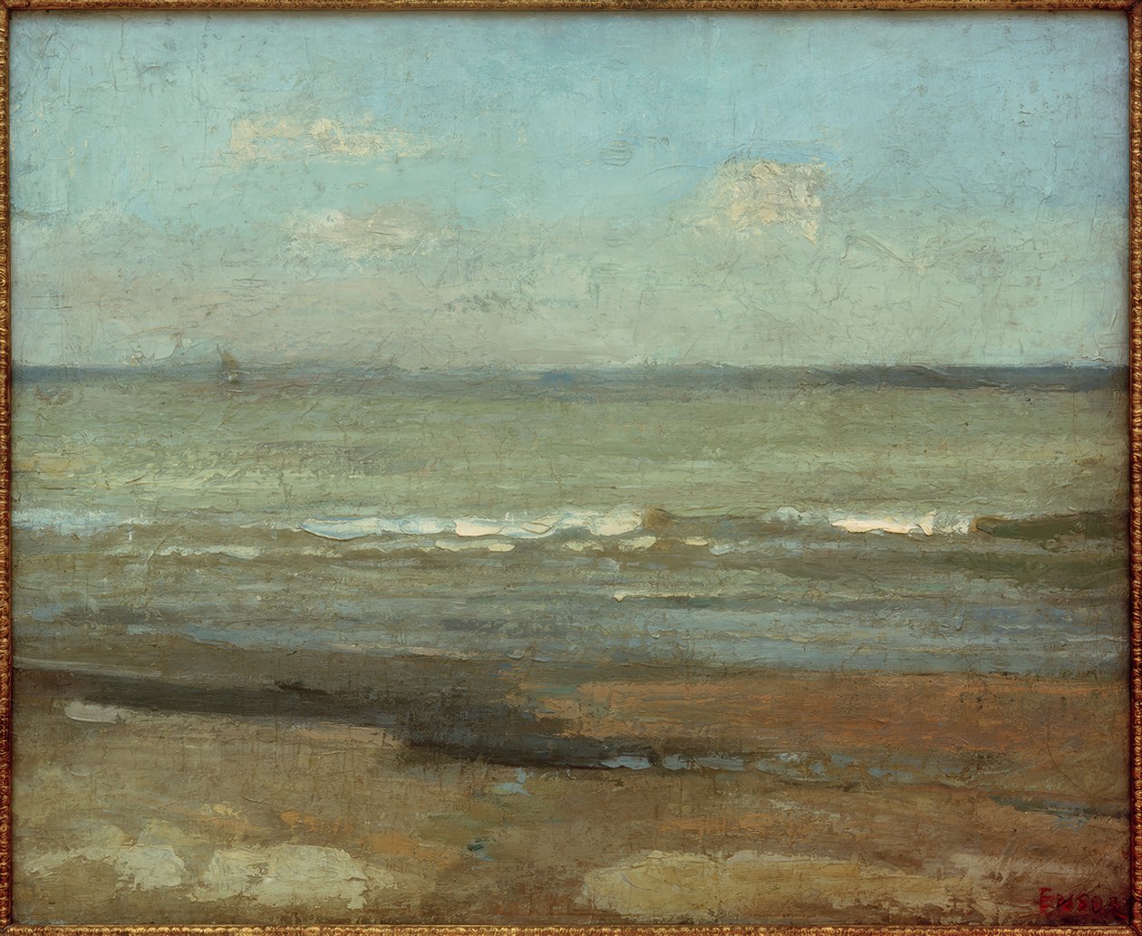 paisagem marítima cinzenta de James Sidney Ensor