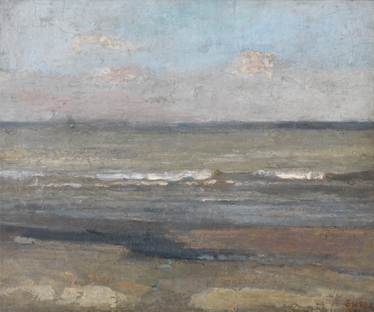 Paisagem marítima cinzenta de James Ensor