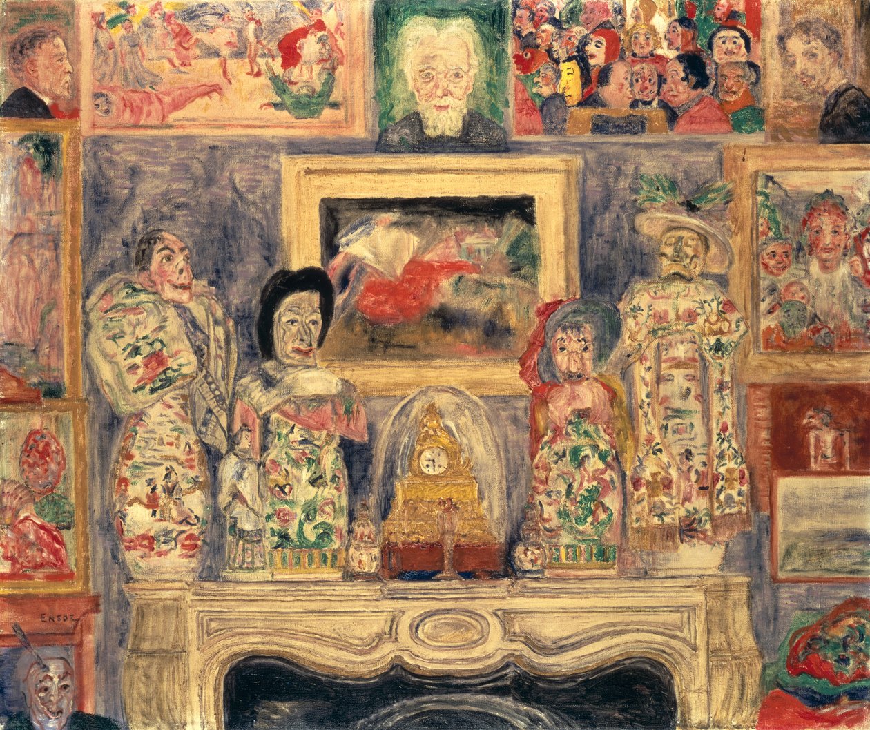 Interior com Três Retratos de James Ensor