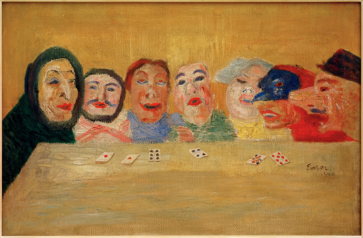 Máscaras para jogar às cartas de James Sidney Ensor