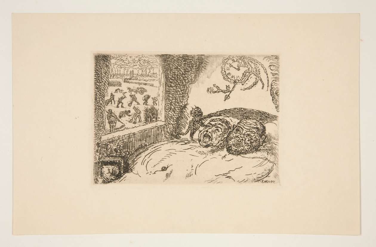 La paresse (Preguiça), do portfólio Les p?ch?s capitaux (The Deadly Sins) de James Ensor