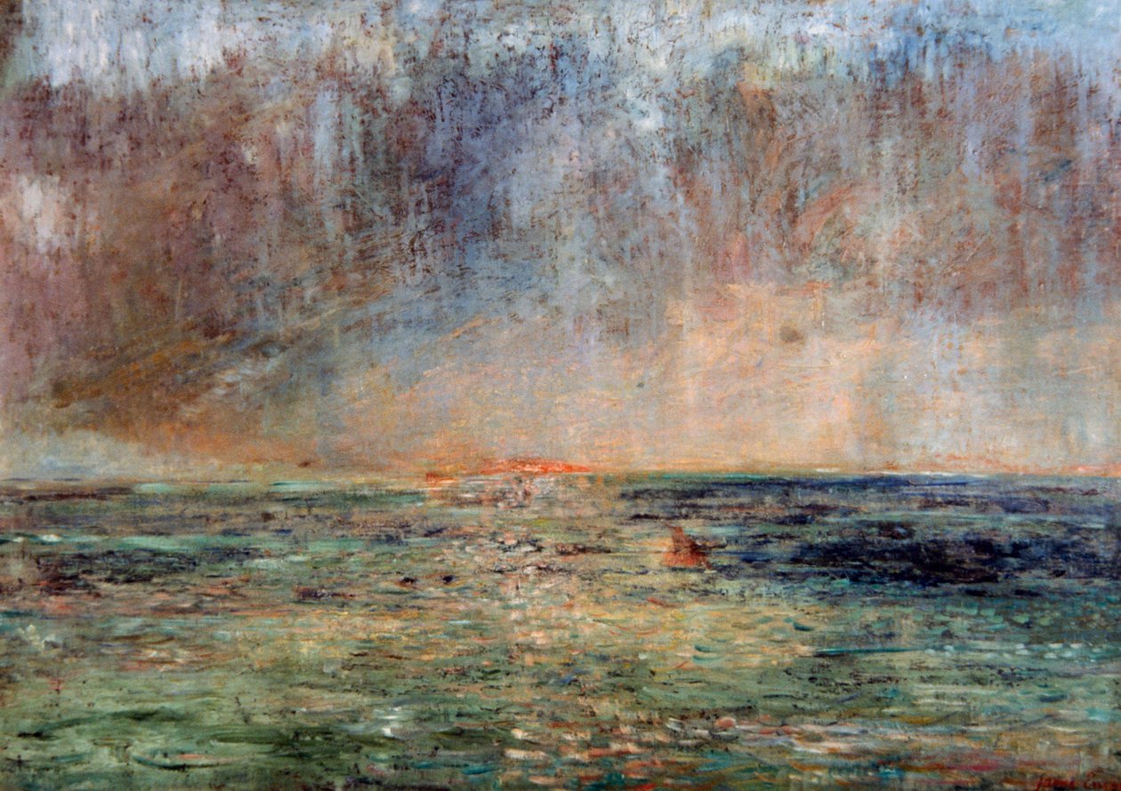 Grande paisagem marítima (Pôr-do-sol) de James Ensor