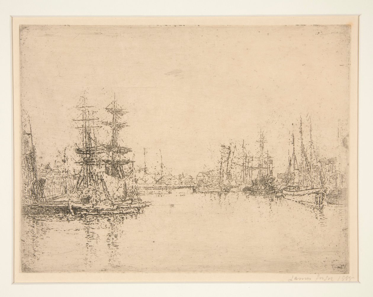 A doca principal, Ostende (A doca principal, Ostende) de James Ensor