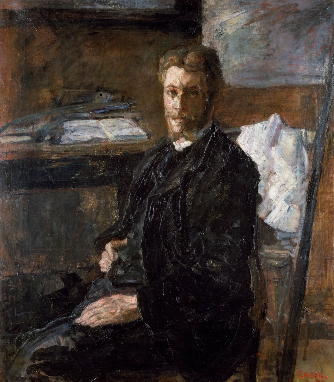 Retrato do Artista Willy Finch (Portrait du peintre Willy Finch) de James Ensor