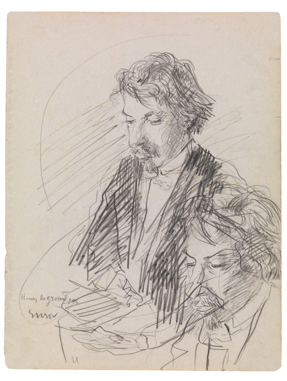 Retrato do artista Henry De Groux de James Ensor