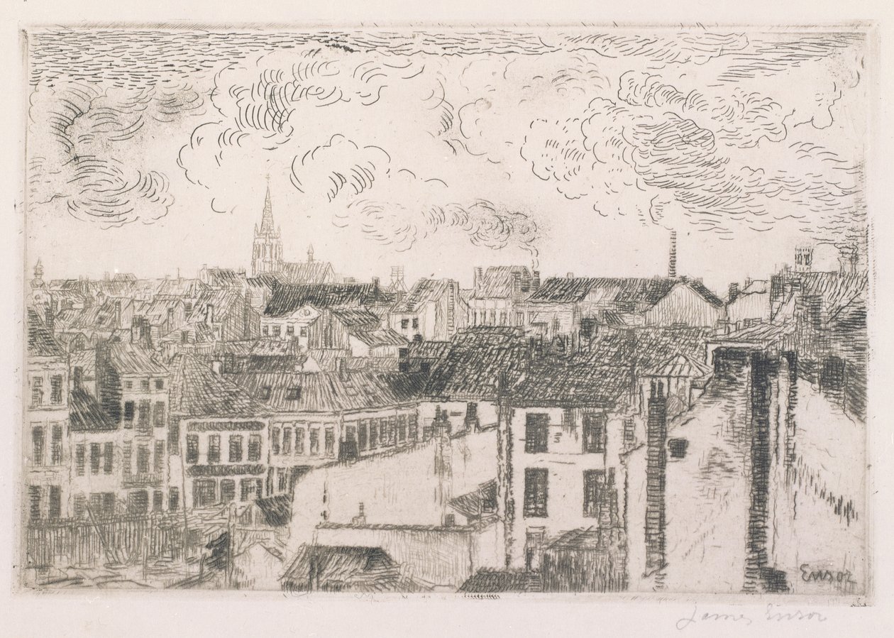 Telhados de Ostende de James Ensor