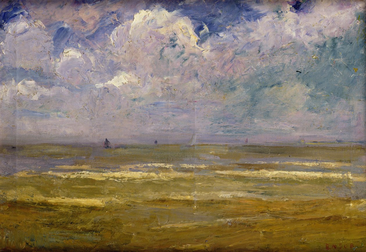 Paisagem marítima (óleo sobre tela) de James Ensor