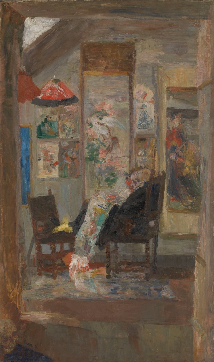 Skelet observa objetos de estilo chinoiserie de James Ensor