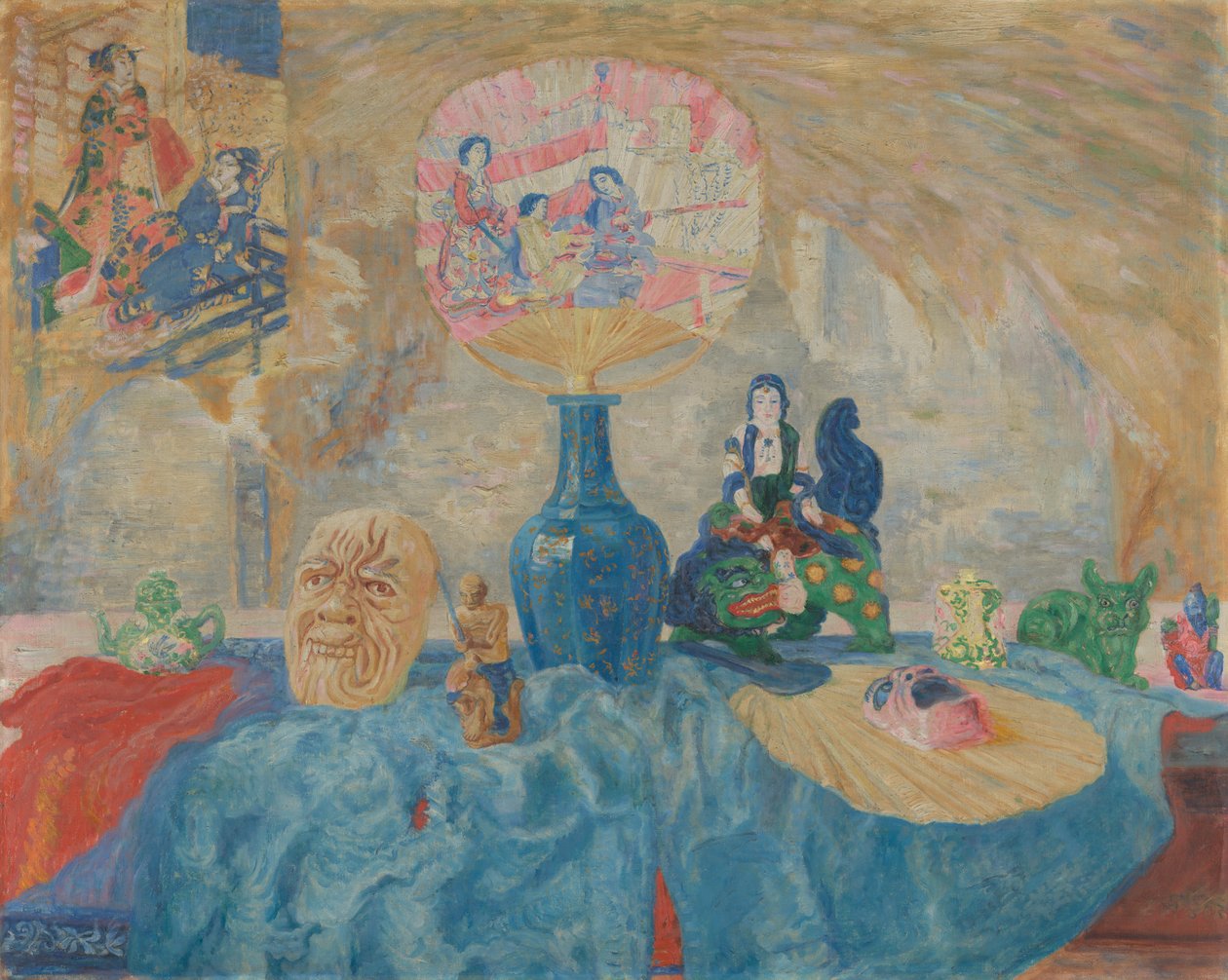 Natureza morta com chinoiseries de James Ensor