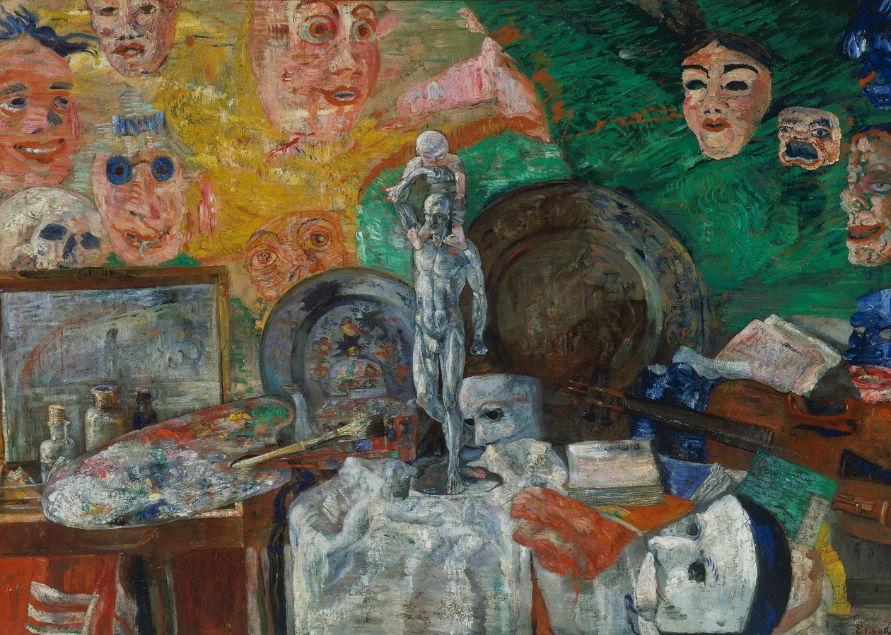 Natureza morta no estúdio ou atributos das Artes de James Ensor