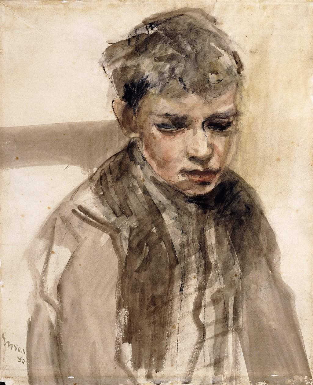 Estudo de um Jovem Rapaz; Etude de Jeune Garcon de James Ensor