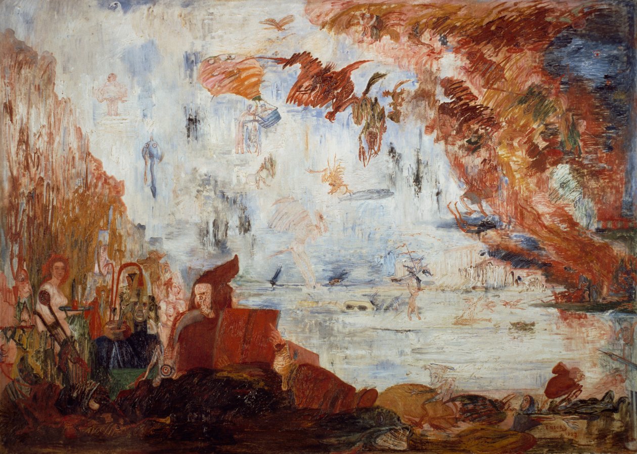 Tentação de Santo António, de James Ensor (1860-1949), óleo sobre tela de James Ensor