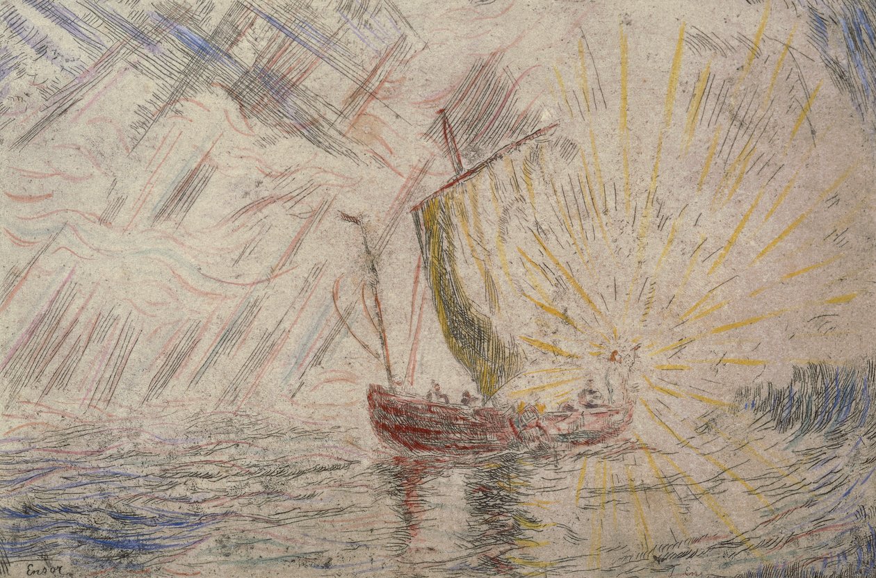 O Cristo a acalmar a tempestade de James Ensor