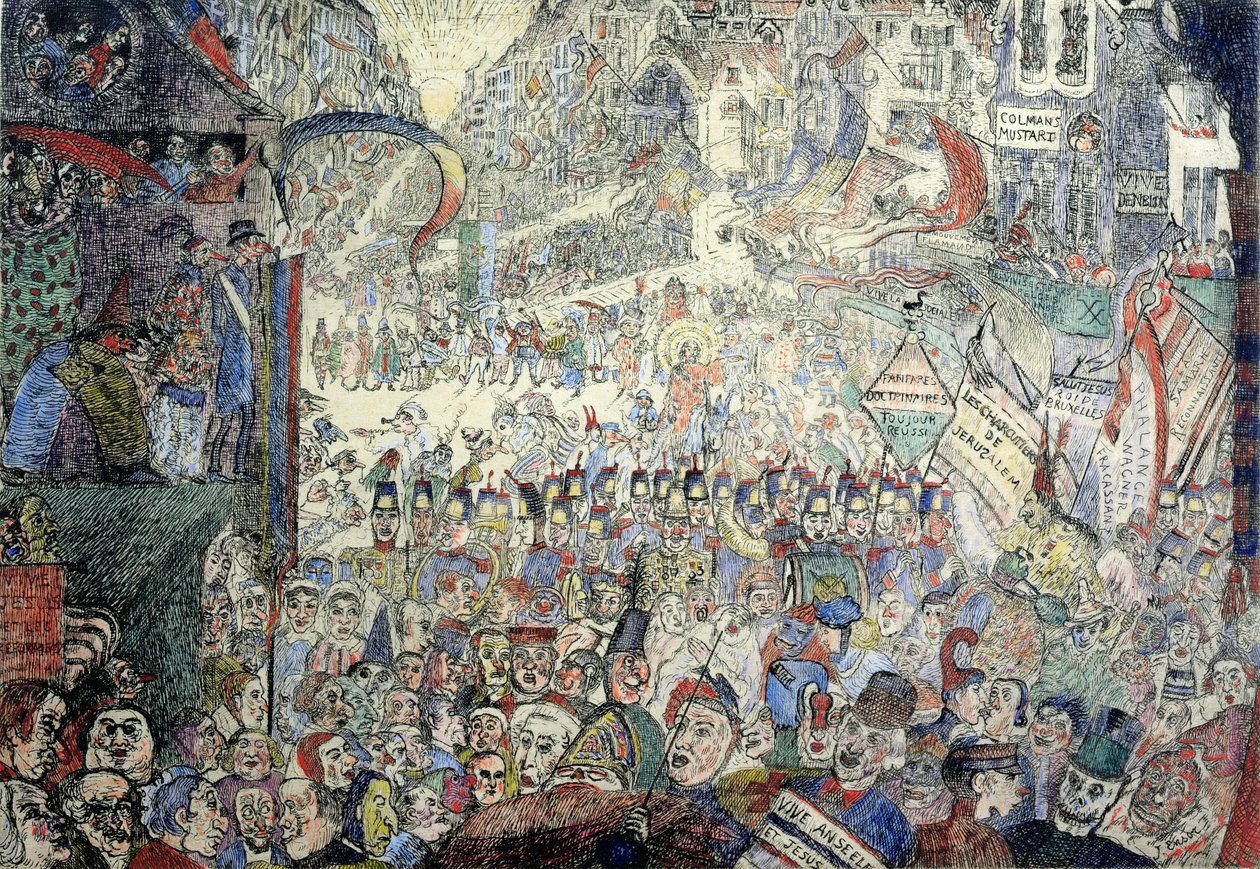 A Entrada de Cristo em Bruxelas de James Ensor