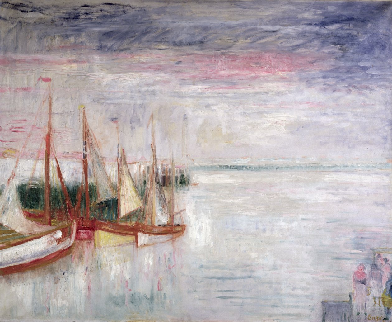 O Porto de Ostende (óleo sobre tela) de James Ensor