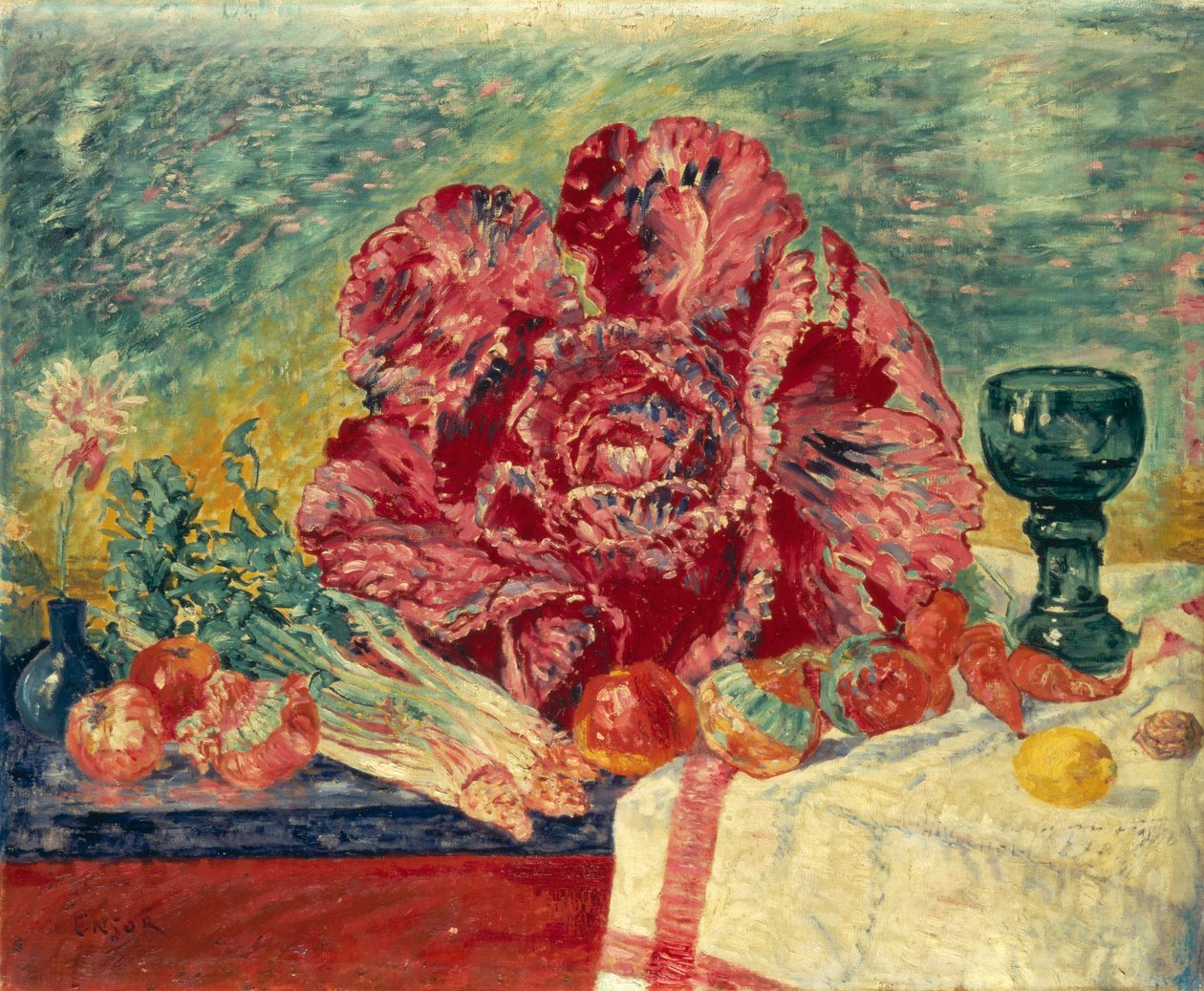O repolho vermelho de James Ensor
