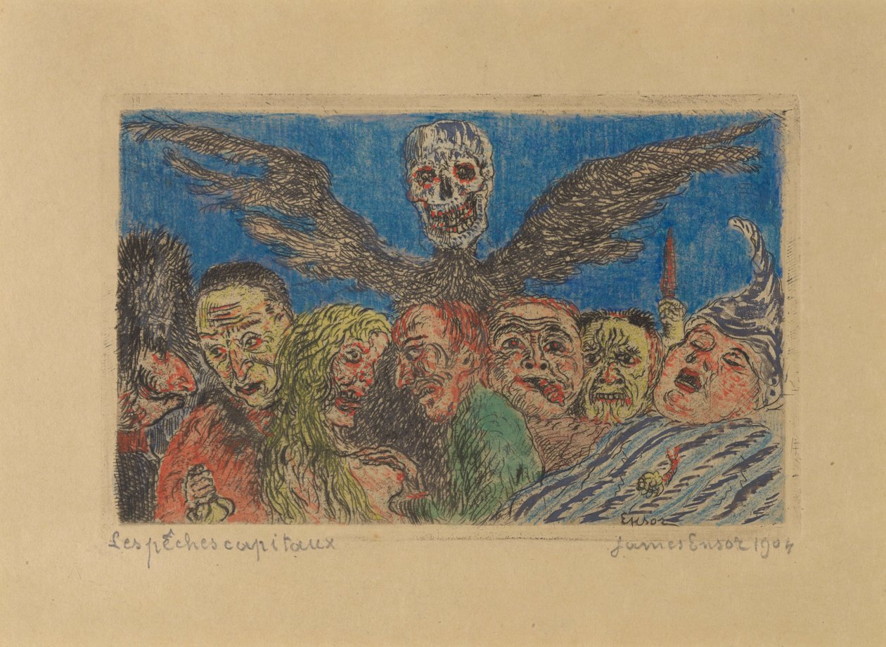 Os pecados mortais dominados pela morte de James Ensor