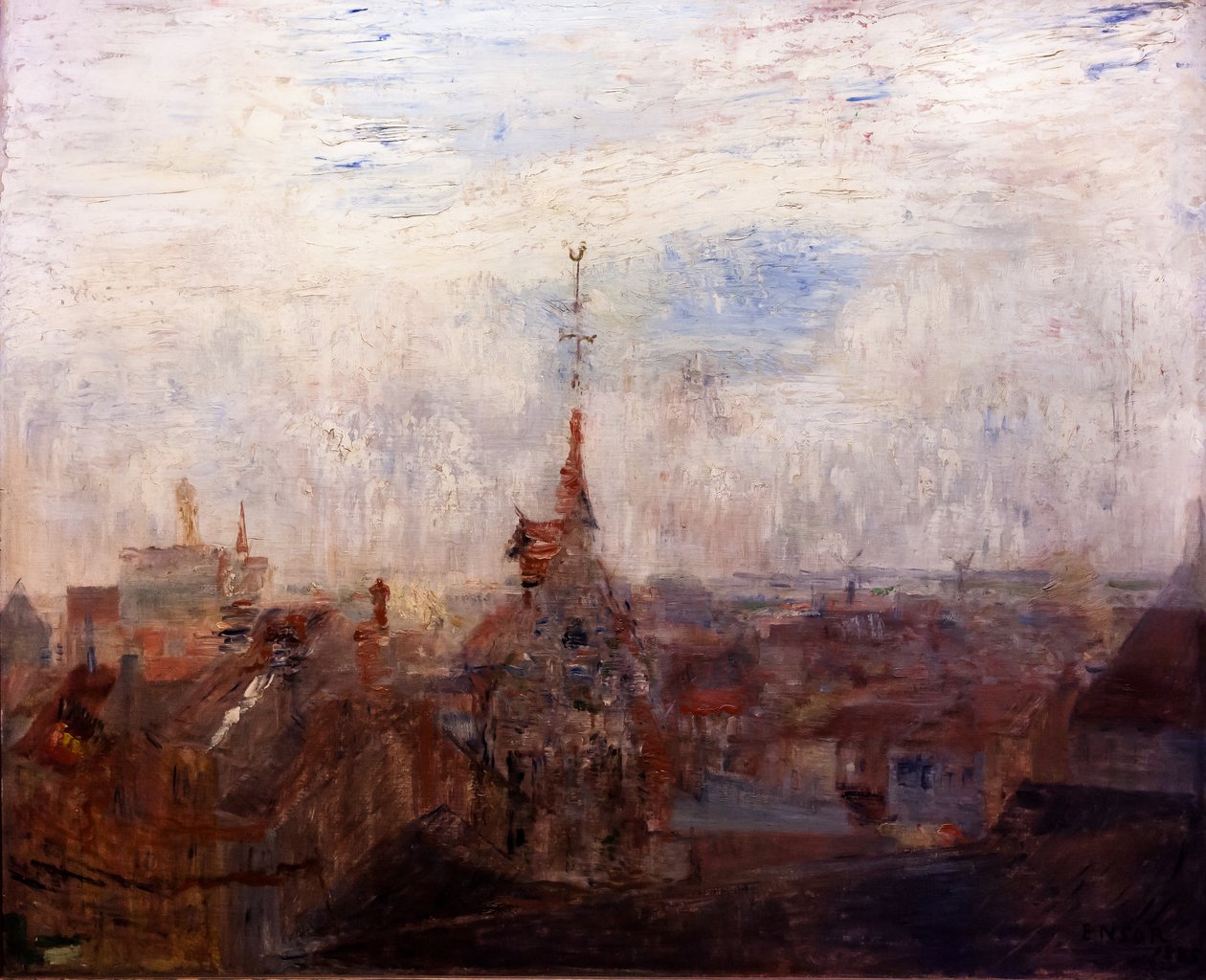 Os telhados de Ostende de James Ensor