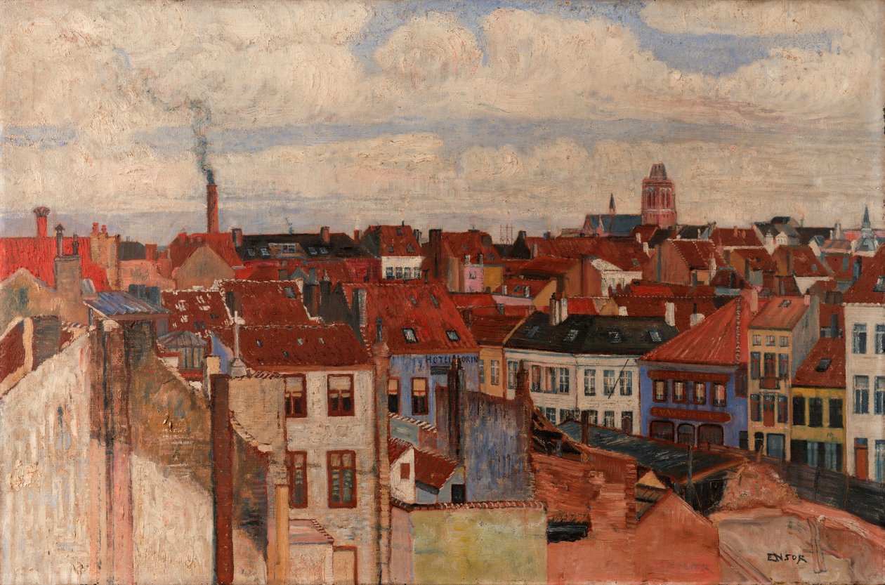 Os telhados de Ostende de James Ensor