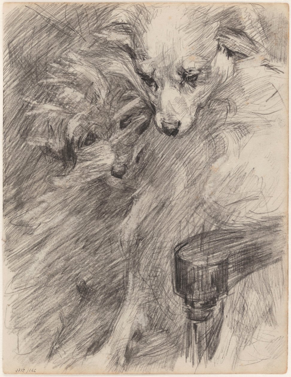 Dois cães numa poltrona de James Ensor
