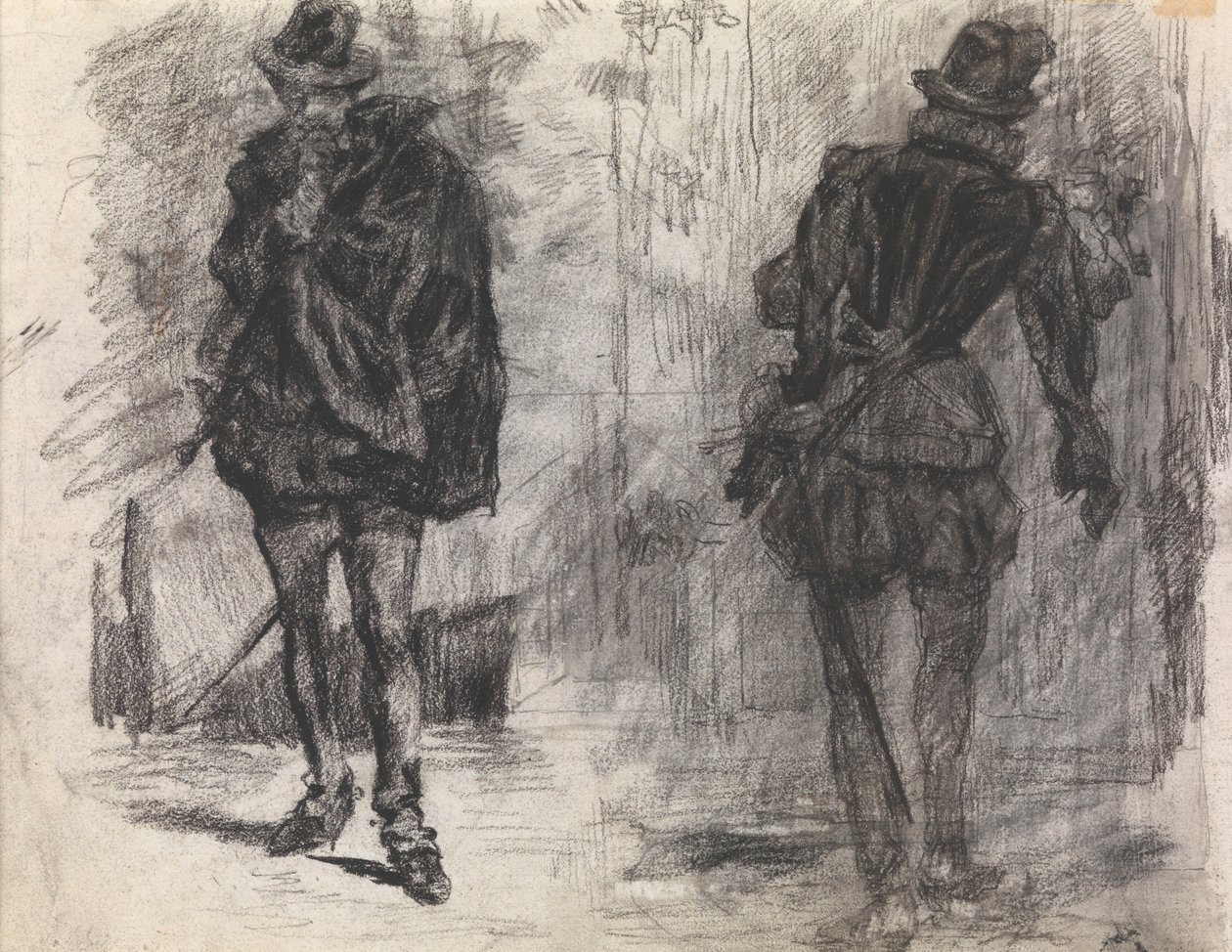 Dois soldados espanhóis, um visto de frente e o outro de costas de James Ensor