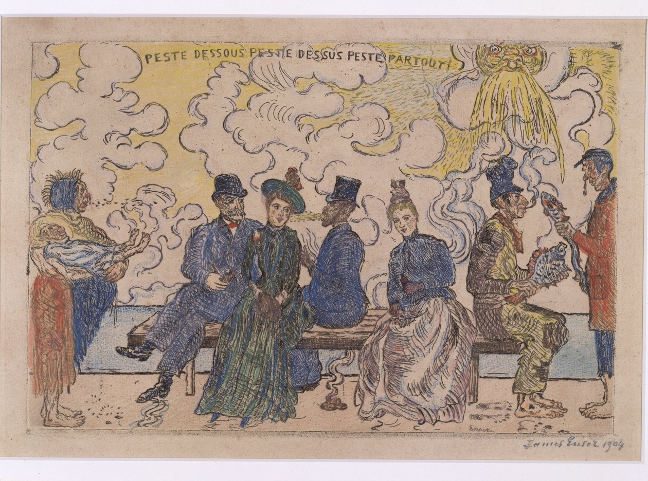 Desgraça lá em baixo, desgraça lá em cima, desgraça por todo o lado de James Ensor