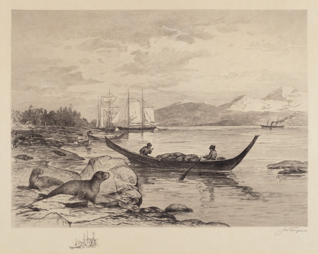 Pesca de focas do Alasca de James Fagan