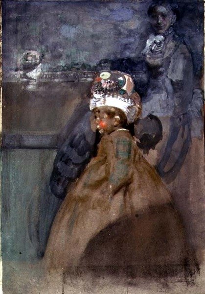Retrato de Tony Nicholson (aguarela e guache sobre papel) de James Ferrier Pryde