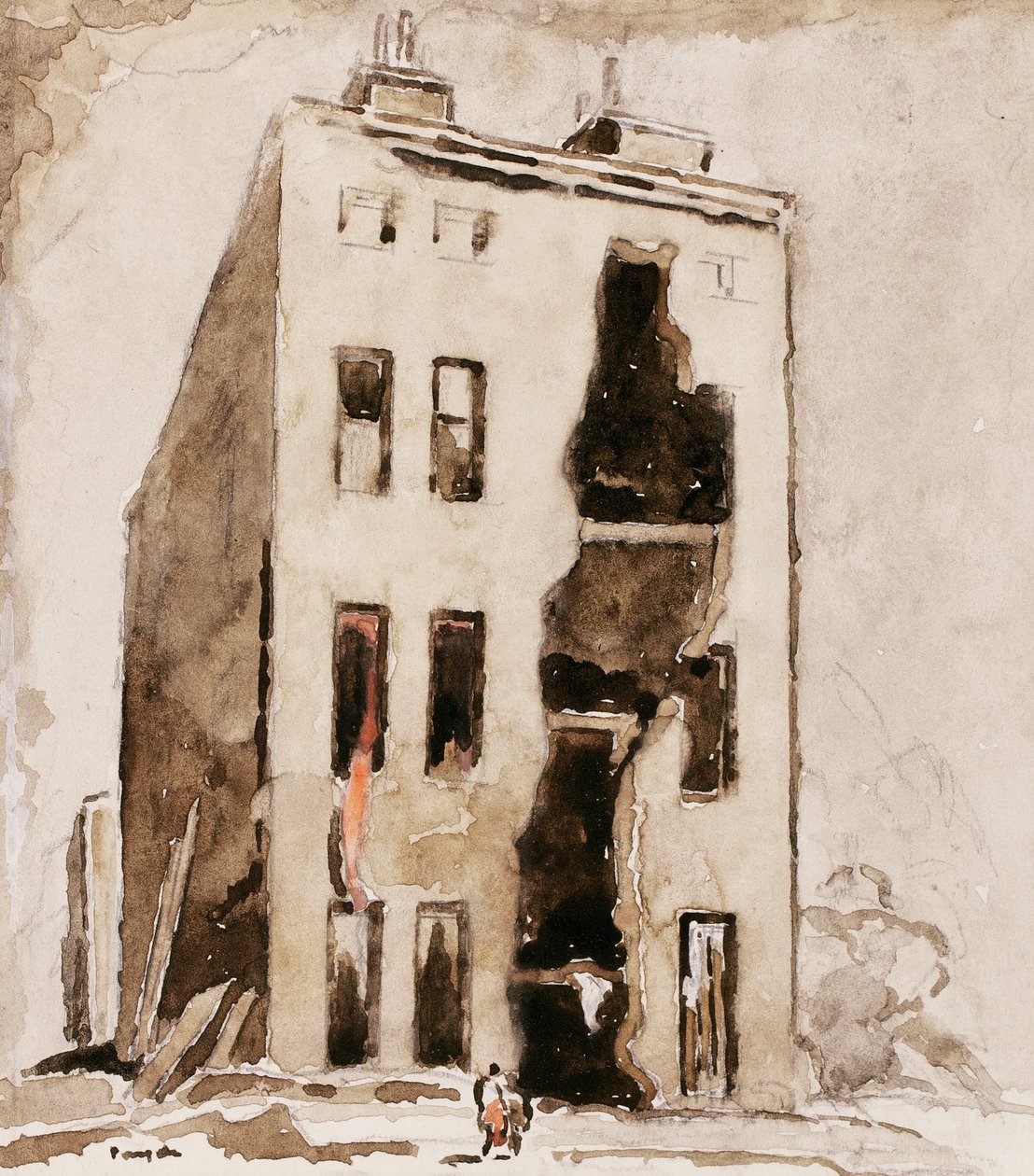 Casa Arruinada (tinta e wc no papel) de James Ferrier Pryde