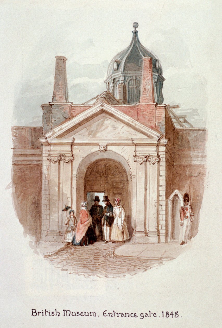 Museu Britânico, portão de entrada, 1848 de James Findlay