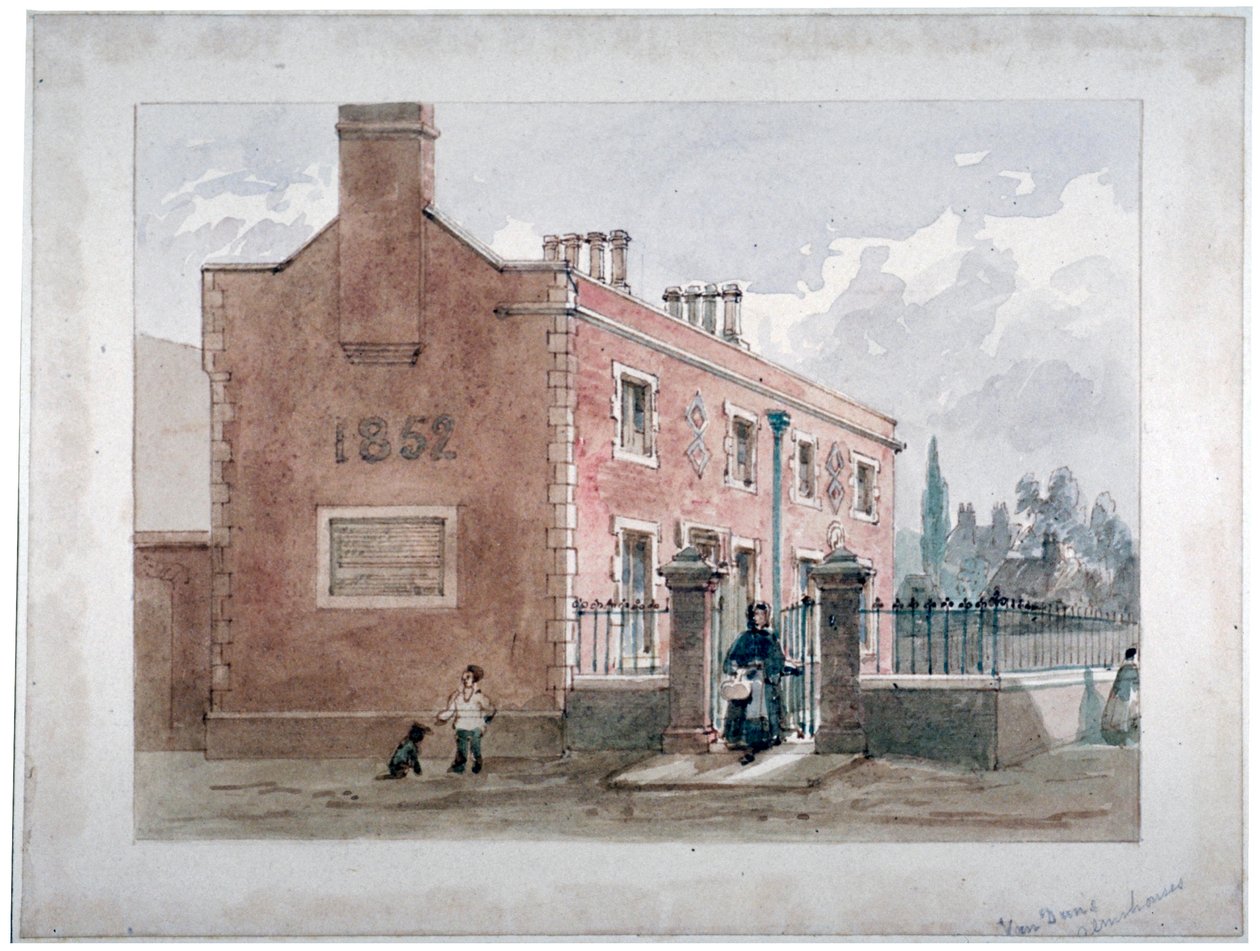 Van Dun Almshouses, Caxton Street, Londres, 1852 de James Findlay
