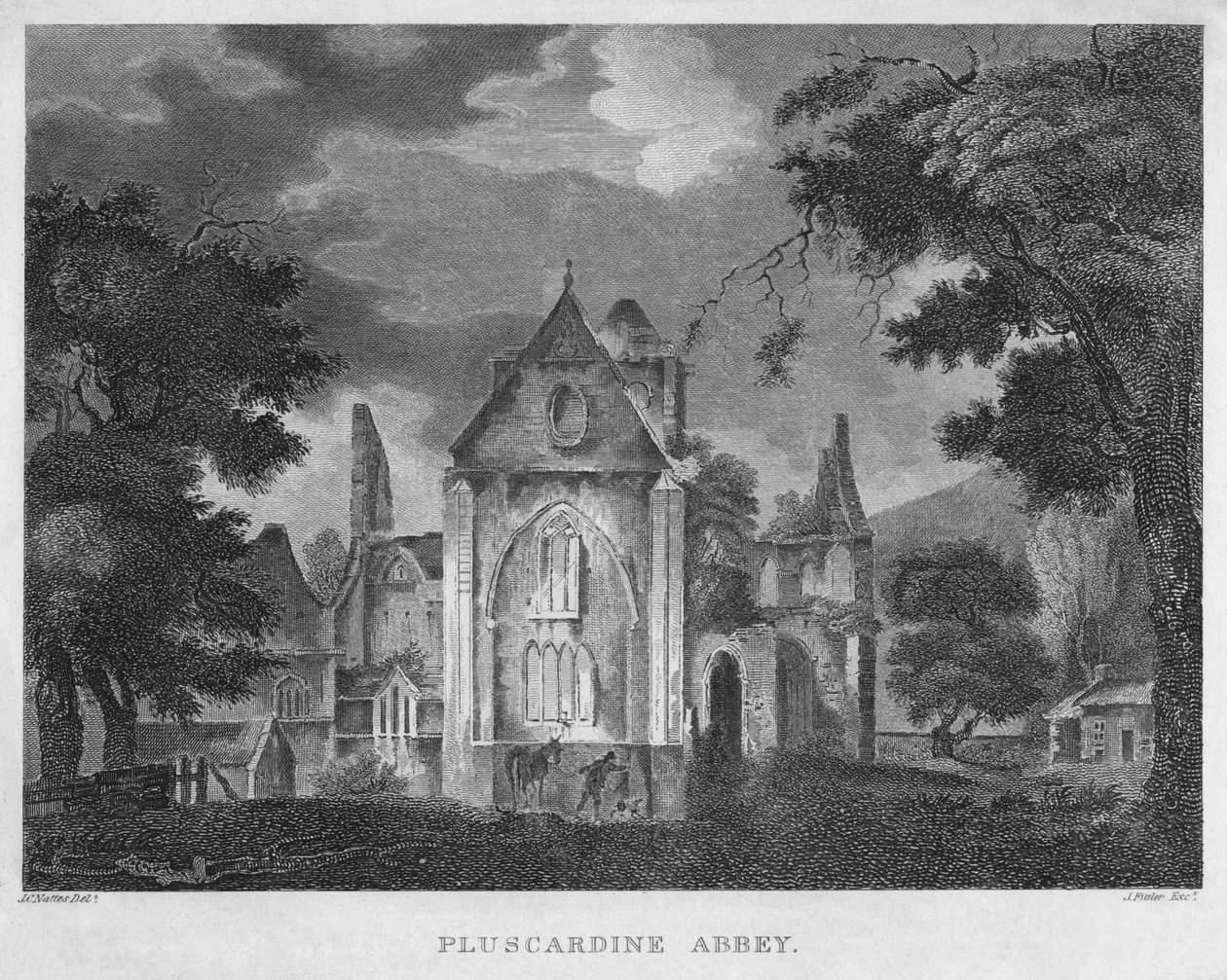 Abadia de Pluscardine, 1804 de James Fittler
