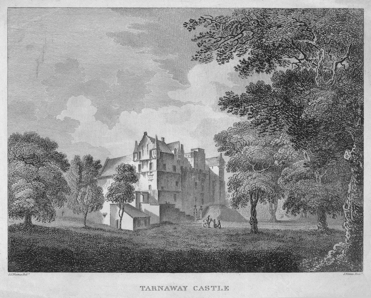 Castelo de Tarnaway, 1804 de James Fittler
