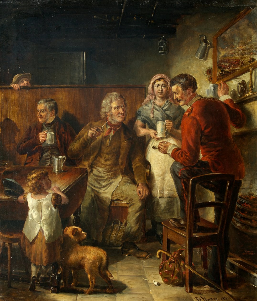 Uma cena de taberna de James Flewitt Mullock