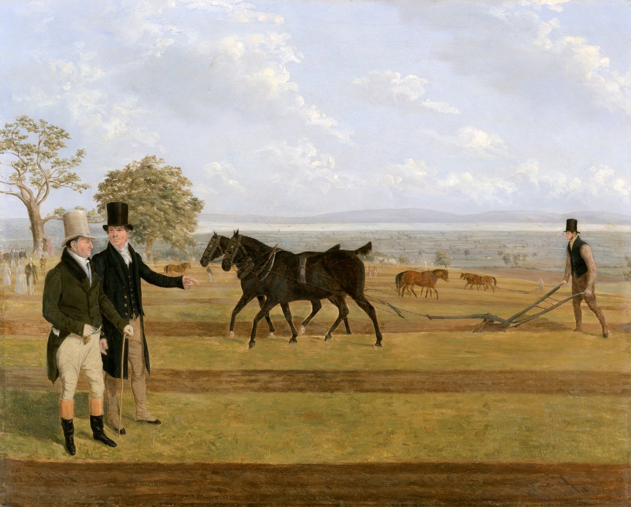 Sir Charles Morgan, 1760-1846 no concurso de lavoura de Castleton, 1845. de James Flewitt Mullock