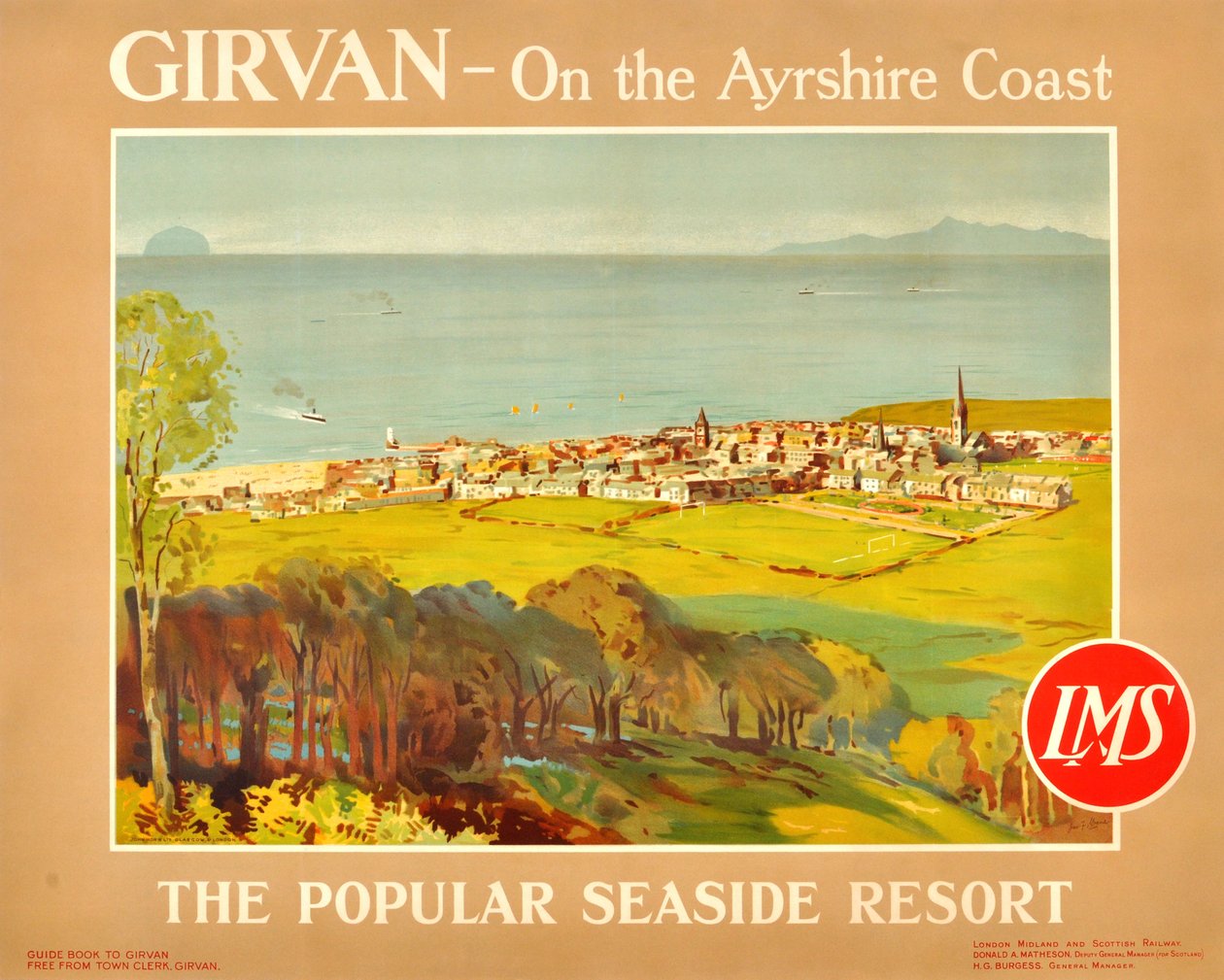 Girvan - Na costa de Ayrshire. O popular resort à beira-mar, década de 1920. de James Fullarton Sloane