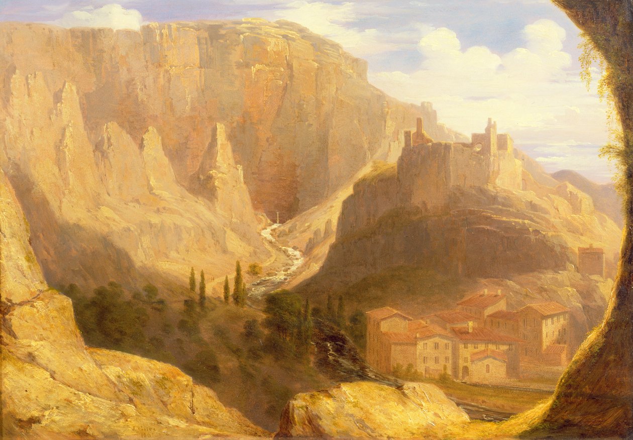 Hill Town na Itália, 1831 de James Giles