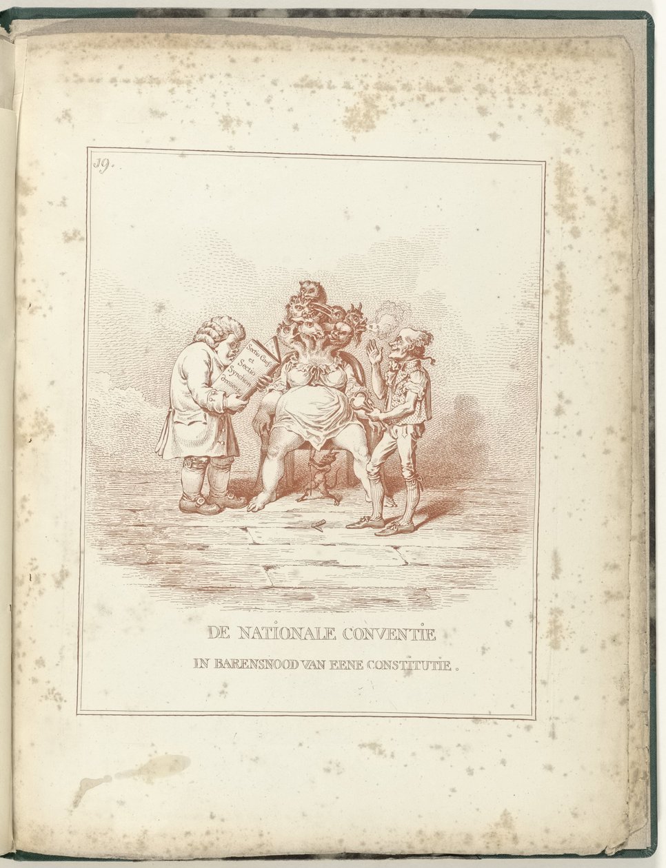 A esterilidade da Convenção Nacional, 1795
A Convenção Nacional sobre a esterilidade de uma Constituição (título sobre o objecto)
Hollandia Regenerata (título da série) de James Gillray (possibly)