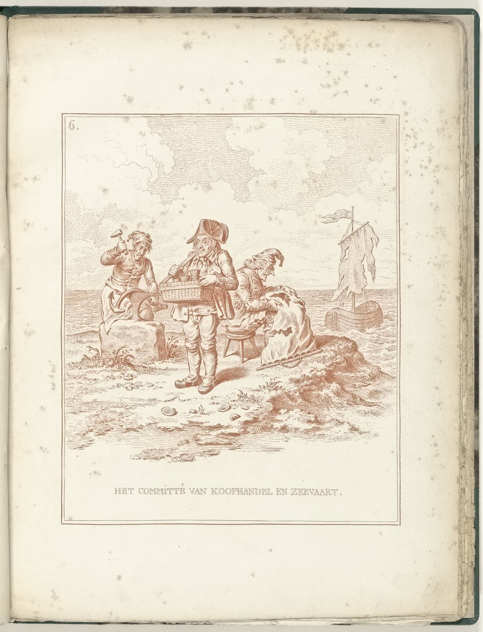 Comitê de Comércio e Navegação, 1795 O Comitê de Comércio e Navegação (título do objeto) Hollandia Regenerata (título da série) de James Gillray (possibly)