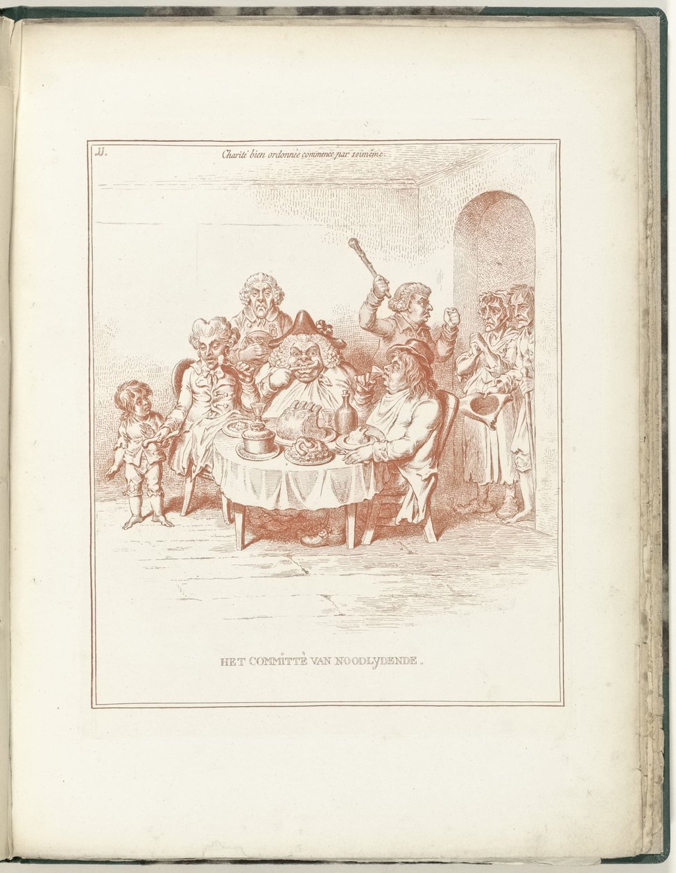 Comité para os Necessitados, 1795
O Comité de Noodlydende (título sobre o objecto)
Hollandia Regenerata (título da série) de James Gillray (possibly)