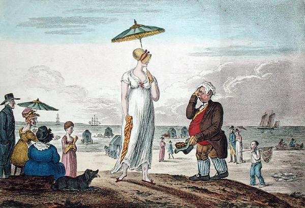 A Calm, publicado por Hannah Humphrey em 1810 (gravura colorida à mão) de James Gillray