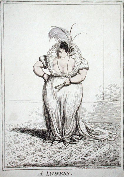 A Lyoness, publicado por Hannah Humphrey em 1801 (gravura com tinta aquática) de James Gillray