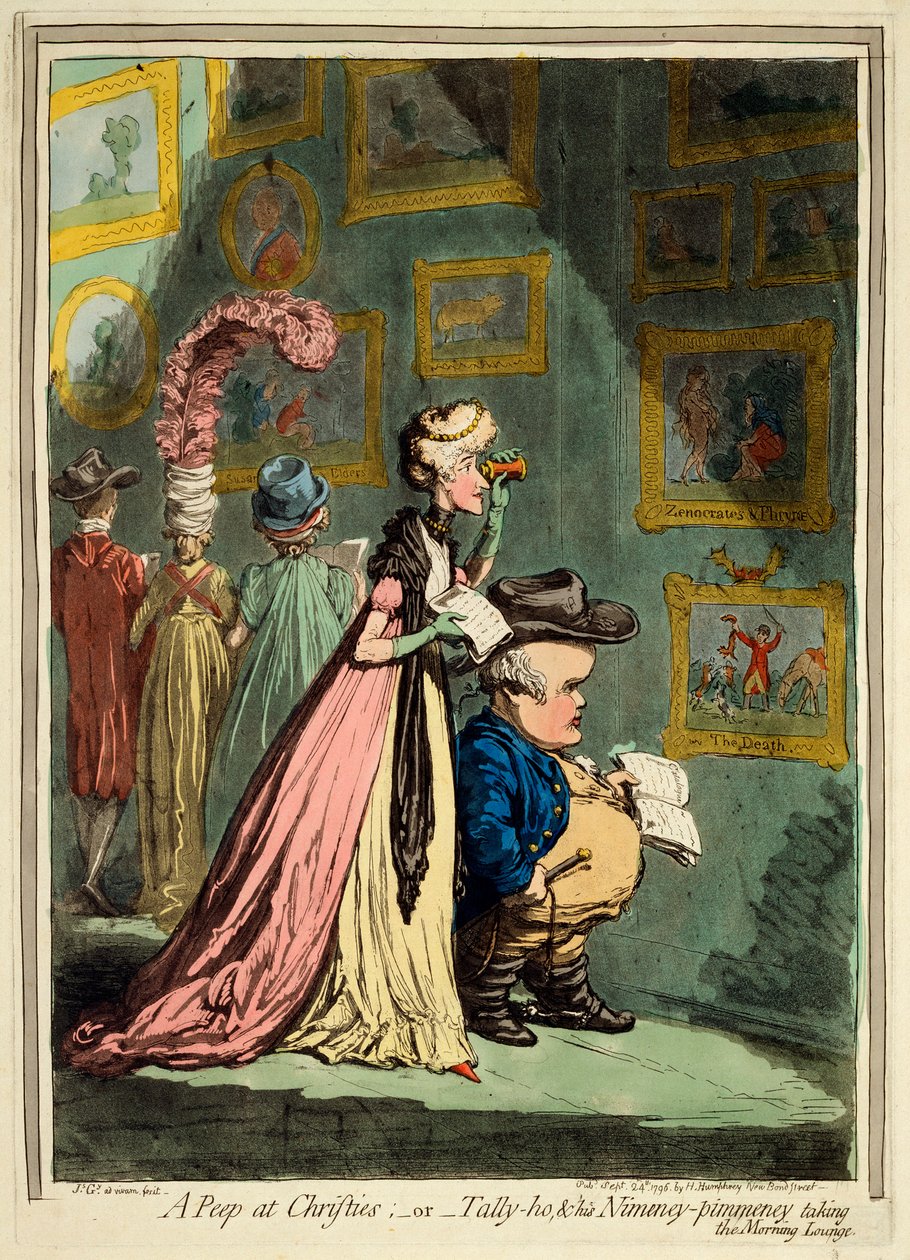 Um pio em Christies, 1796 de James Gillray