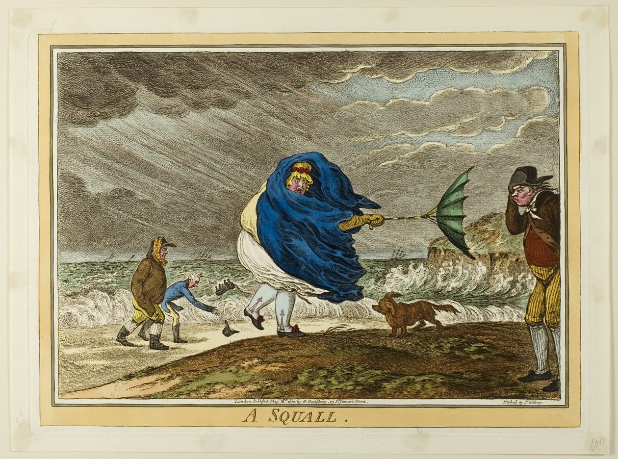 Uma tempestade de James Gillray