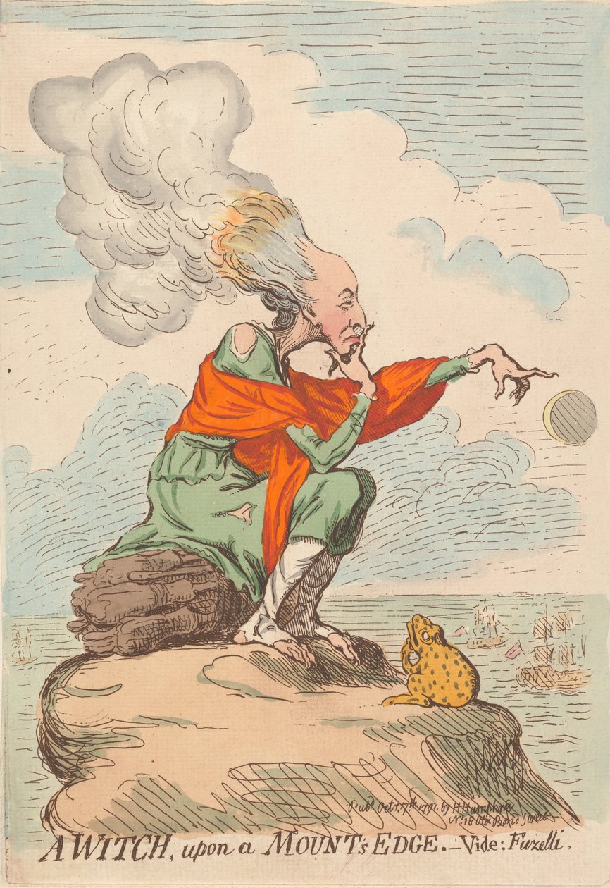 Uma bruxa à beira de um monte - Ver: Fuseli de James Gillray