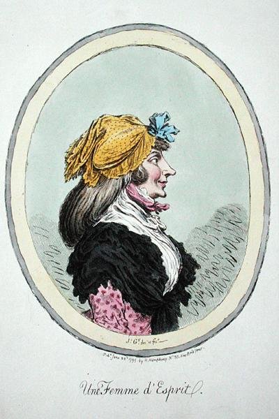 A Woman with Spirit, publicado por Hannah Humphrey em 1795 (gravura colorida à mão) de James Gillray