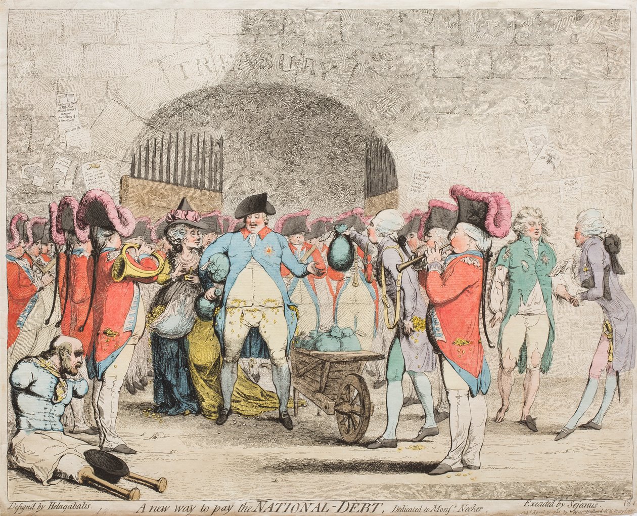 Uma nova forma de pagar a Dívida Nacional de James Gillray