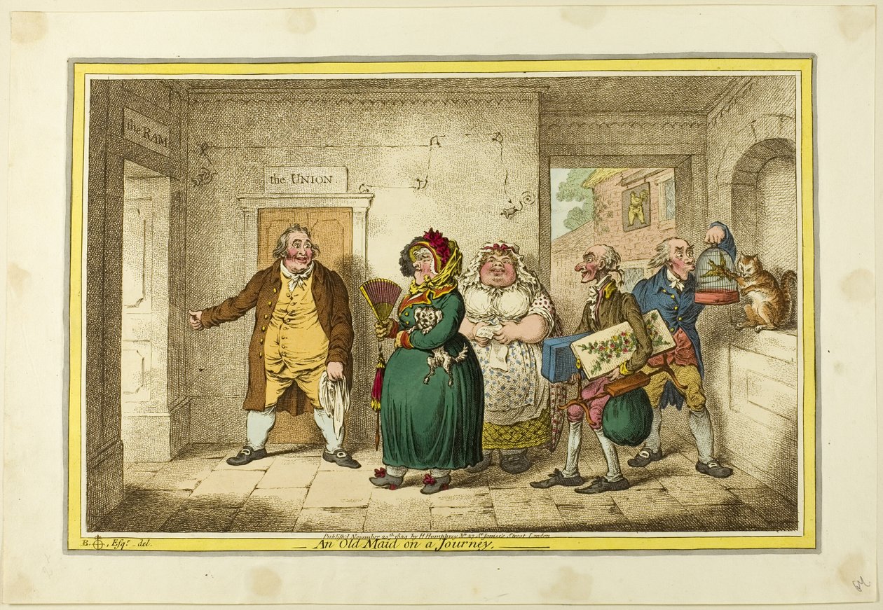 Uma solteirona em viagem de James Gillray