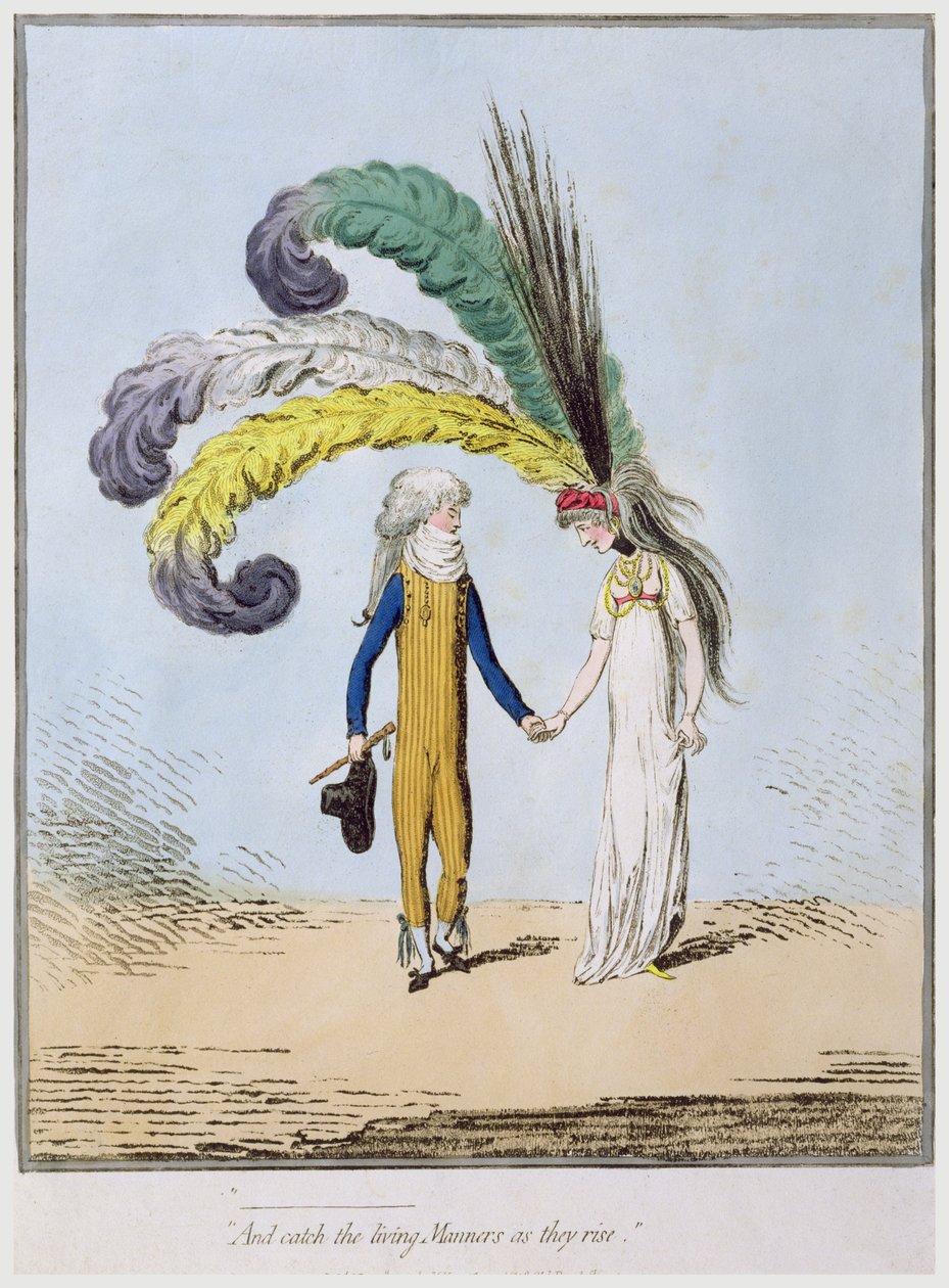 &39;E pegue os modos vivos à medida que sobem&39;, publicado por Hannah Humphrey (gravura à mão colorida) de James Gillray
